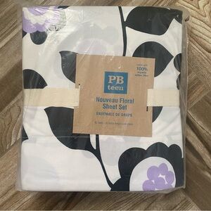 Pottery Barn Nouveau Floral Sheet Set Twin XL 100% Cotton